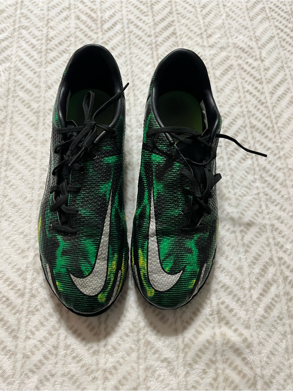 Nike Adult Phantom GT2 Academy SW TF Black Green 7.5 Turf Soccer